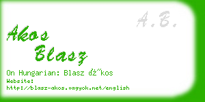 akos blasz business card